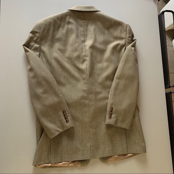 “Izod” Tan Men’s Woven Jacket sport Coat Size 42R - Picture 7 of 8